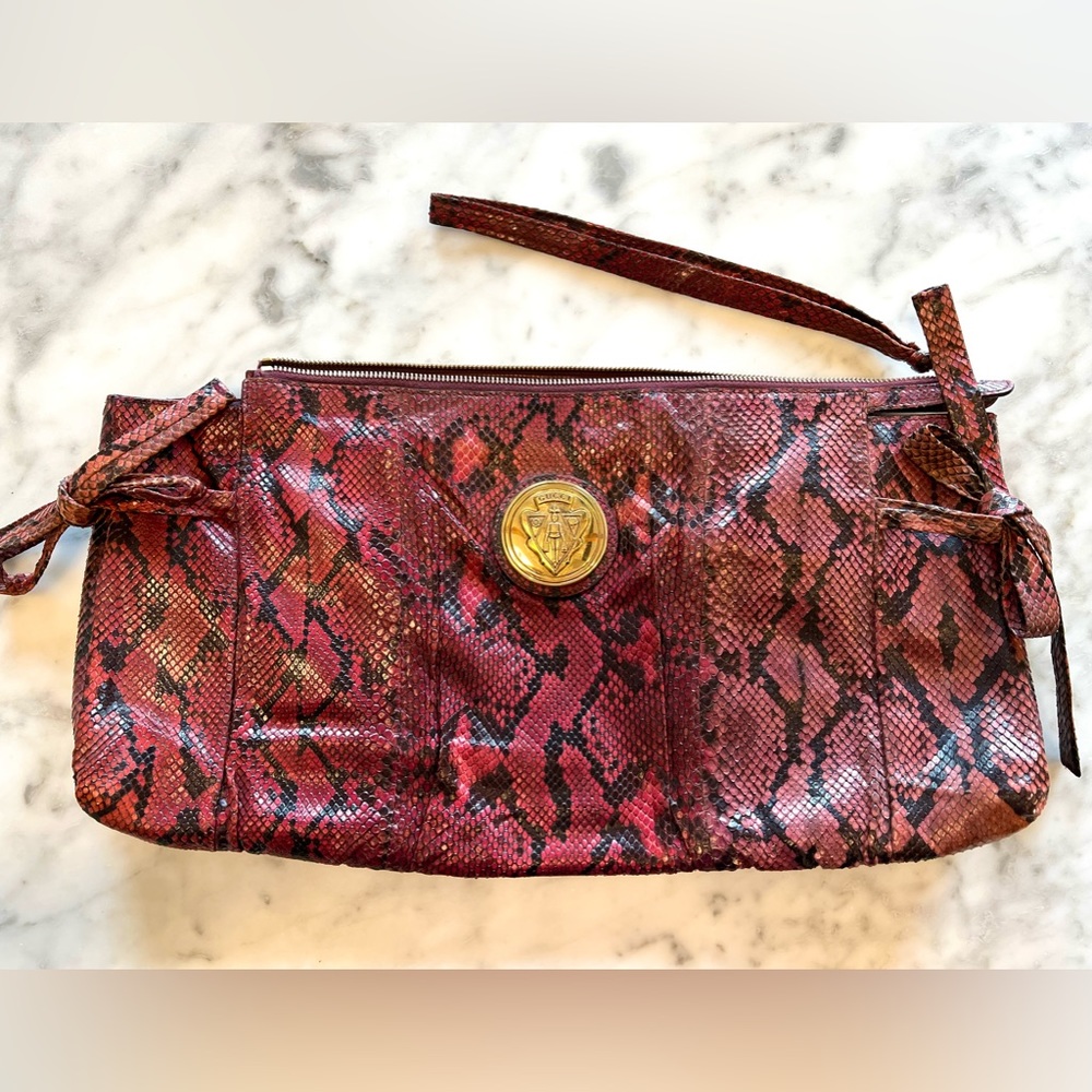 Gucci Purple Snakeskin Large - image 1